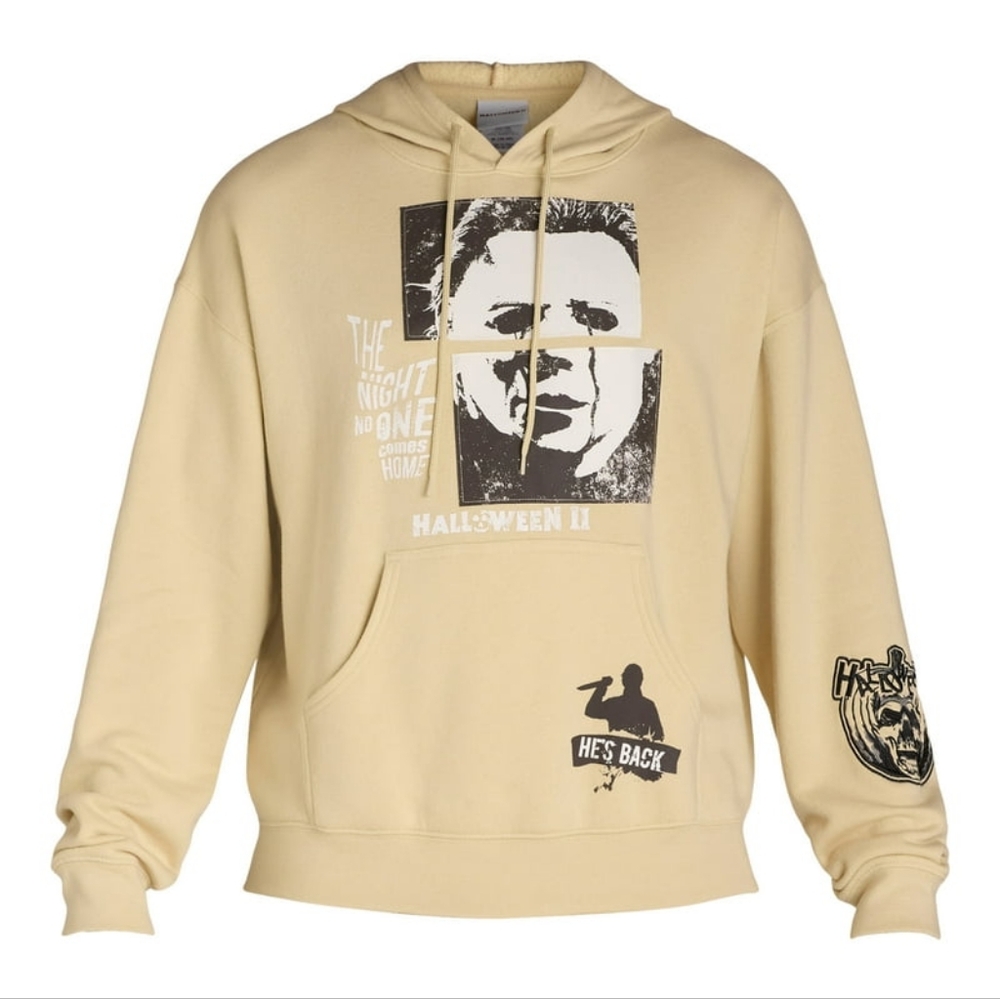 Halloween II Beige Graphic Hoodie